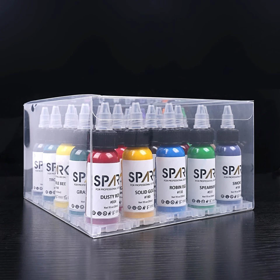 1oz (30ml) Organic Long-lasting & Fast Premium 25 Colors Tattoo Ink Set For Tattooing And Body Art