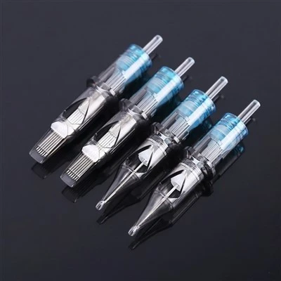 Blackbird RM (CM) 20 PCS/Box עם מחטי קעקוע ממברנה מחסנית מחט בטיחות מעוקרת חד פעמית לאמן קעקועים