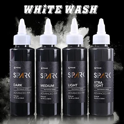 Spark סט מקצועי של דיו קעקוע שחור ושחור אורגני אורגני לאמנות גוף