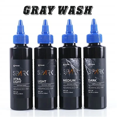 Spark Professional 120 מ"ל Wash Wash איפור אורגני קעקוע שחור דיו גוף אמנות פרמיום איפור פיגמנט קבוע