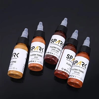 Spark Cattoo DIEK צבע צבע SET 1OZ 5 חלקים לכיסוי למיזוג קעקועים קוסמטיים יופי ומוצר טיפול אישי