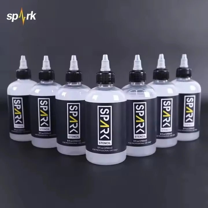 SAPRK 8 FL OZ (250 מ"ל) העברת קעקועים מקצועית העברת סטנסיל ג'ל מהיר יבש ללא - דהייה וחלקה עבור אמני קעקועים
