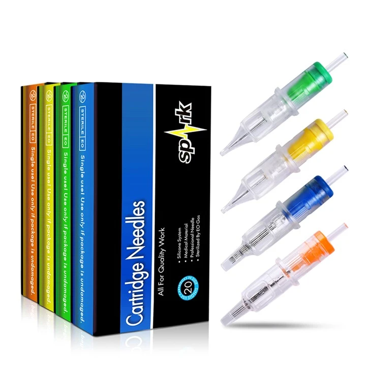 Spark OEM/ODM מפרט מרובה מחסנית מחט קעקוע חד פעמי עם מחטי מגנום לאמנות גוף