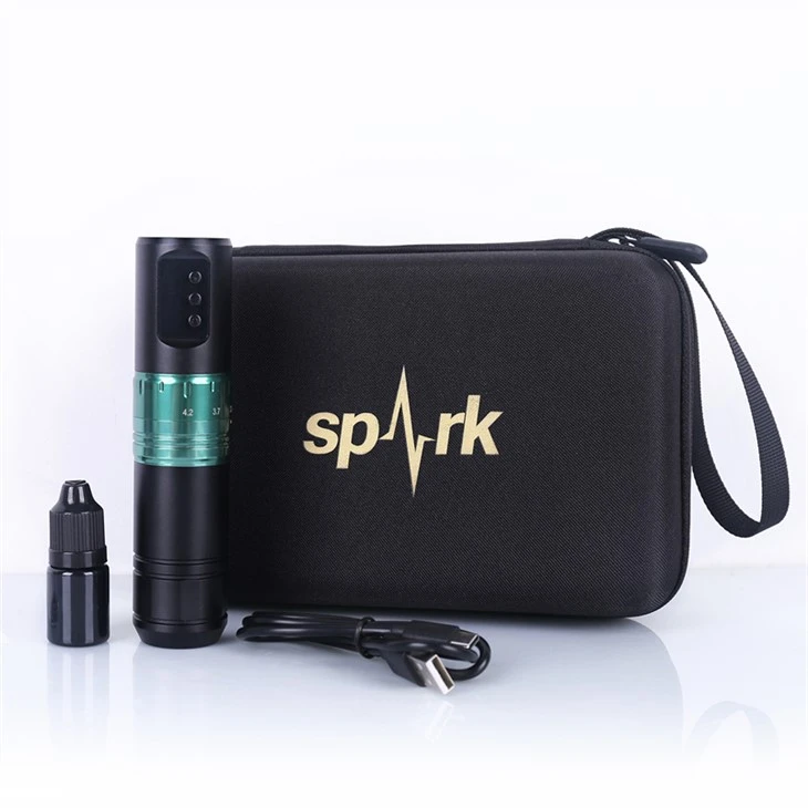 10000 סל"ד Spark Tattoo Machine Pen מכונת קעקוע אלחוטי עט קעקוע
