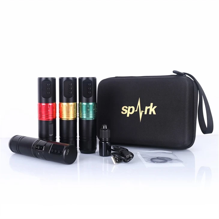 מכונת קעקועים אלחוטית 1600mAh Spark Tattoo Machine מקצועית