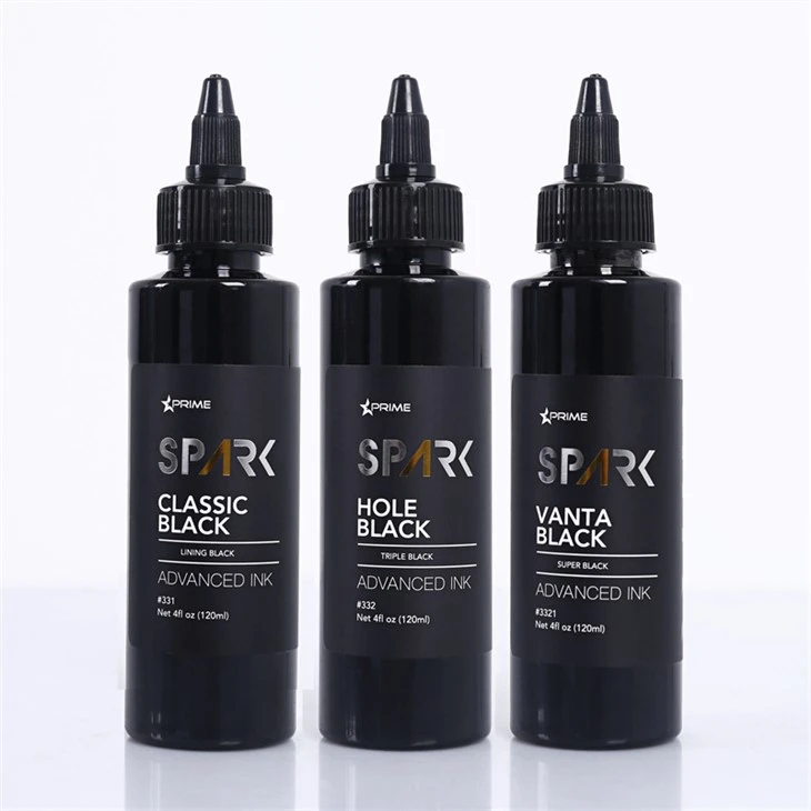 4OZ חור שחור קלאסי שחור Vanta Black Spark Ink Tattoo Ink Ink Black