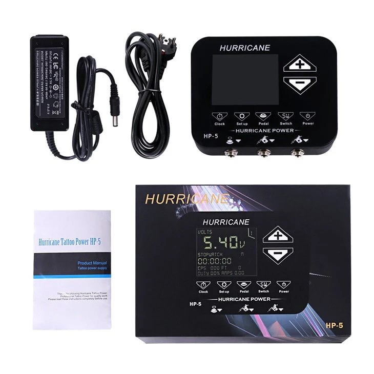 ספקי כוח קעקוע מסך מגע LCD של הוריקן
