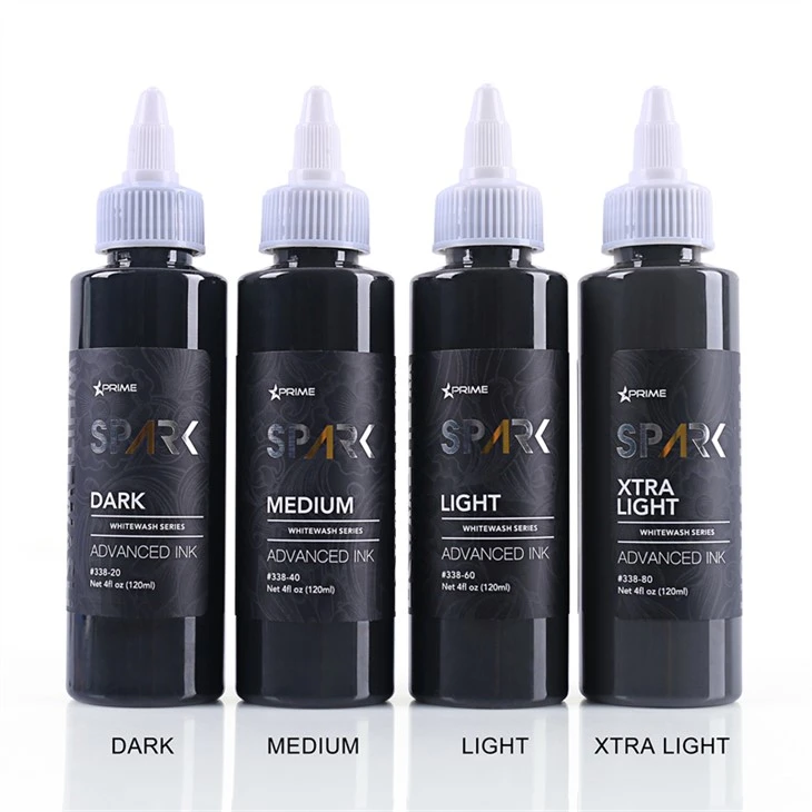 דיו לקעקוע נטול עופרת סט לשטוף לבן Spark Tattoo Ink