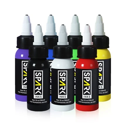 7 צבעים OEM Spark Ink Professional Permanent קעקוע