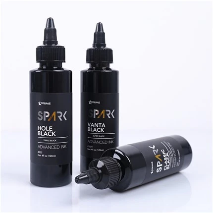 חור שחור 4OZ טריפל שחור דיו סדרת Spark Tattoo Ink Ink Ink Black Light