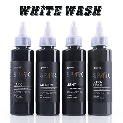 דיו לקעקועים בתפזורת White Wash Set Spark Ink Tattoo Ink