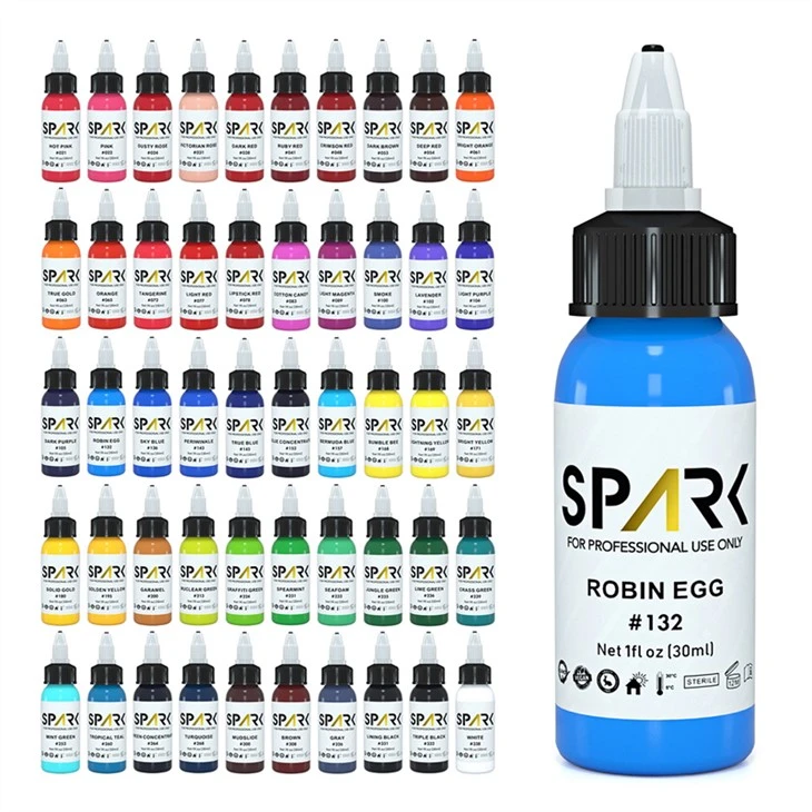 סט דיו קעקועים Spark מקצועי צבע דיו קעקועים