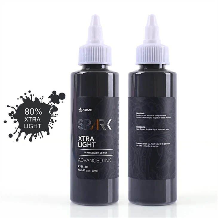 סט דיו לקעקוע Spark מקורי סט דיו לקעקוע טבעוני White Wash Set Spark Tattoo Ink