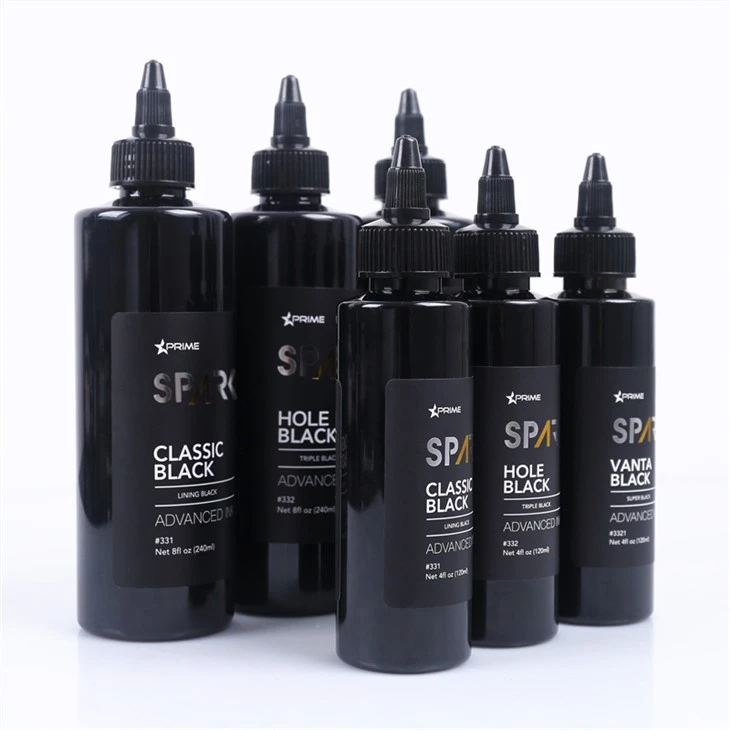משולש שחור 8OZ חור שחור שחור דיו סדרת Spark Ink Ink Ink Ink Ink
